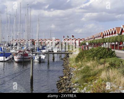 Von Wikipedia: Ebeltoft ist eine Stadt an der zentralen Ostküste Dänemarks in der Gemeinde Syddjurs in der Region Midtjylland an der dänischen Halbinsel Stockfoto