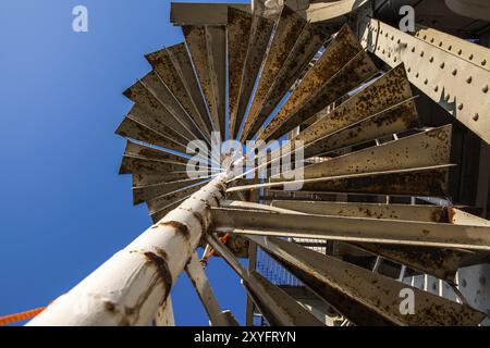 Wendeltreppe von unten gesehen Stockfoto