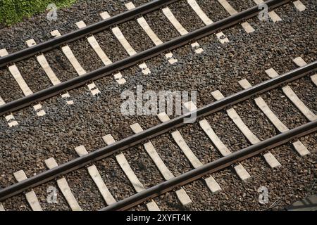 Eisenbahnschienen Stockfoto