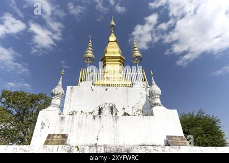 Diese Chmosi Stupa auf dem Aussichtshügel Phou Si, Luang Prabang, Laos, Asien Stockfoto