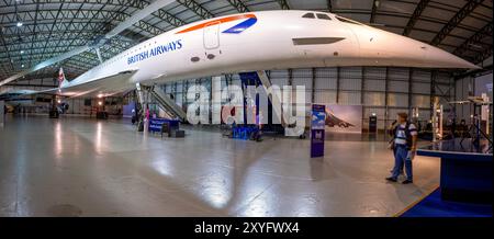 Concorde Supersonic Flugzeug im National Museum of Flight, East Lothian, Schottland, Großbritannien Stockfoto