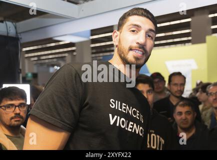 FRANKFURT AM MAIN, 22. Oktober 2022: Enes Kanter (*1992), auf der 74. Frankfurter Buchmesse, Europa Stockfoto