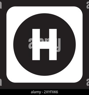 Helipad Symbol Vektor Illustration Symbol Design Stock Vektor