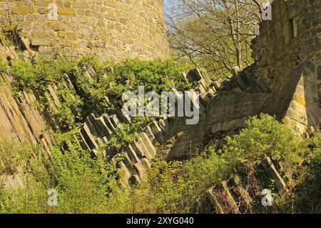 Schloss Stolpen in Sachsen, im Frühjahr Stockfoto