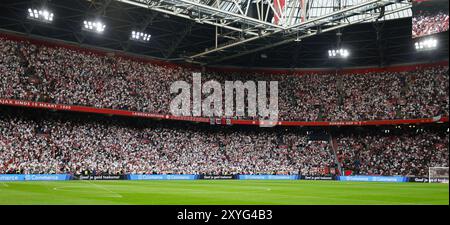 Amsterdam, Niederlande. August 2024. AMSTERDAM, 29.08.2024, JohanCruyff Arena, Europa League Play offs, Saison 2024/2025, Ajax-Jagiellonia Bialystok. stadionübersicht Credit: Pro Shots/Alamy Live News Stockfoto
