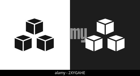 Lagerbestandssymbol Logo Vektorkontur in Schwarz-weiß Stock Vektor