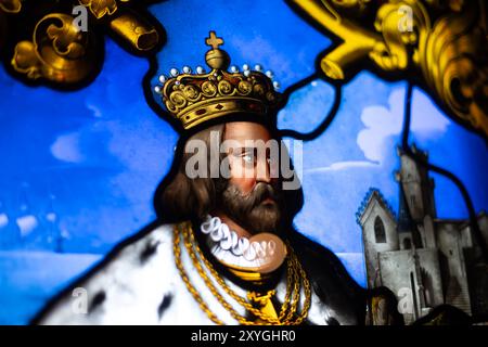 Kapelle im Pena Palace. Ursprünglicher Teil des frühen Klosters der Hieronymitenmönche. Alabaster-Retabel von Nicolau Chanterene (16. Jahrhundert) Stockfoto