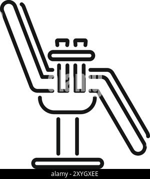 Einfaches Vektor-Symbol eines Zahnarztstuhls, perfekt für Projekte im Zusammenhang mit Zahnpflege, Mundgesundheit und Zahnarztpraxen Stock Vektor