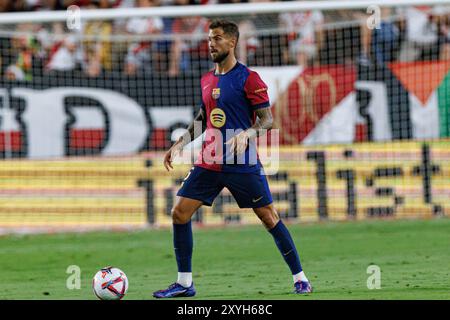 Inigo Martinez beim LaLiga EA SPORTSPIEL zwischen den Teams von Rayo Vallecano und FC Barcelona im Estadio de Vallecas (Maciej Rogowski) Stockfoto