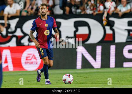 Inigo Martinez beim LaLiga EA SPORTSPIEL zwischen den Teams von Rayo Vallecano und FC Barcelona im Estadio de Vallecas (Maciej Rogowski) Stockfoto