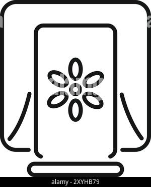 Traditionelles koreanisches Hanbok-Kleid mit Blumendekoration für Apps und Websites Stock Vektor