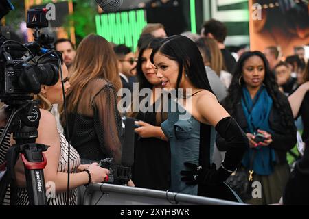 LONDON, GROSSBRITANNIEN. August 2024. Jenna Ortega besucht BeetleJuice BeetleJuice - UK Premiere im Cineworld Cinema - London Leicester Square, London, UK. (Quelle: Siehe Li/Picture Capital/Alamy Live News Stockfoto