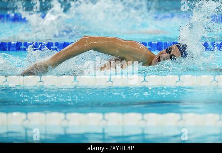 Paris, Frankreich. August 2024. Ugo Didier aus Frankreich tritt am 400 29. August 2024 bei den Paralympischen Spielen 2024 in Paris an. Quelle: Xiong Qi/Xinhua/Alamy Live News Stockfoto