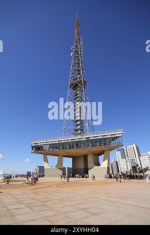 Brasilia, Brasilien - 7. Juni. 2014: Fernsehturm Brasilia Stockfoto