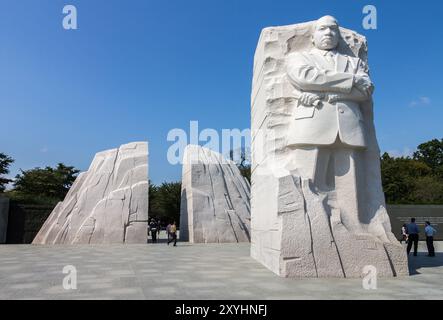 Große Statue von Martin Luther King Jr. an seinem Denkmal in Washington DC, USA Stockfoto