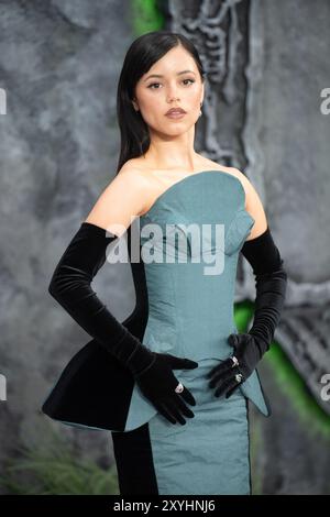 London, Großbritannien. August 2024. Im Bild: Besetzungsmitglied Jenna Ortega nimmt an der britischen Premiere von BeetleJuice BeetleJuice im Cineworld, Leicester Square, Teil. Quelle: Justin Ng/Alamy Live News Stockfoto