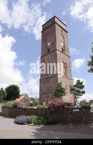 Borkum, alter Leuchtturm, Gebäude, Landschaft, Niedersachsen, Deutschland, der alte Leuchtturm ist ein Wahrzeichen auf der Insel Borkum, Europa Stockfoto