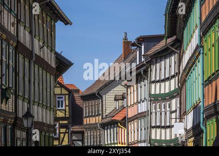 Historische Gebäude in Wernigerode im Harz Stockfoto