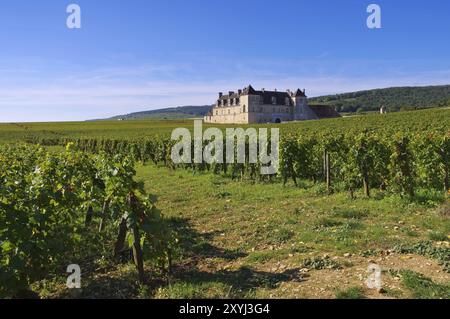 Chateau du Clos de Vougeot, Burgund, Chateau du Clos de Vougeot, Cote d'Or, Burgund in Frankreich Stockfoto