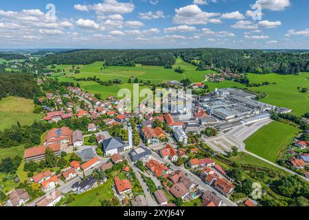 Blick auf das östliche Günztal rund um Ronsberg im Allgäu Stockfoto