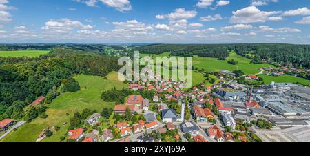 Blick auf das östliche Günztal rund um Ronsberg im Allgäu Stockfoto