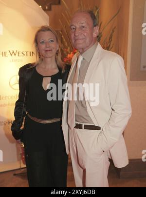 Schauspieler Michael Mendl und Freundin Gesine Friedmann 7. GRK Golf Charity Masters 2014 Leipzig, Schauspieler Michael Mendl und Freundin Gesine Friedmann 7 Stockfoto