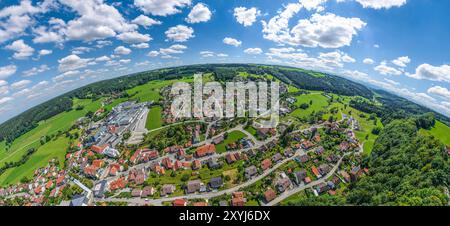 Blick auf das östliche Günztal rund um Ronsberg im Allgäu Stockfoto