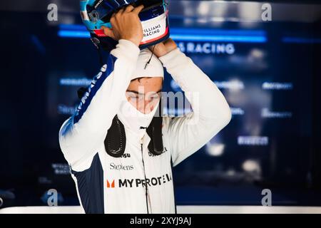 Monza, Italien. August 2024. Franco Colapinto (ARG) Williams Racing. 29.08.2024. Formel-1-Weltmeisterschaft, Rd 16, Grand Prix Von Italien, Monza, Italien, Vorbereitungstag. Das Foto sollte lauten: XPB/Alamy Live News. Stockfoto