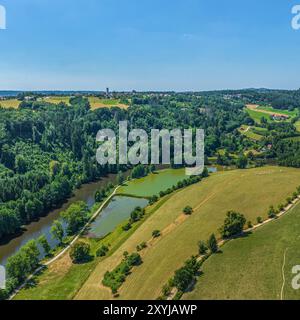 Blick auf das romantische Hals-Viertel Passau im Ilztal Stockfoto