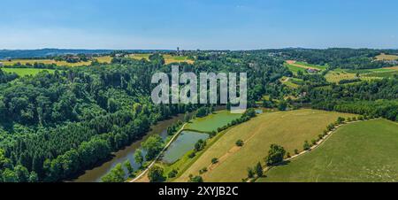 Blick auf das romantische Hals-Viertel Passau im Ilztal Stockfoto