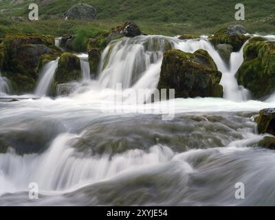 Hundafoss Wasserfall bei Dynjandi in Island Stockfoto