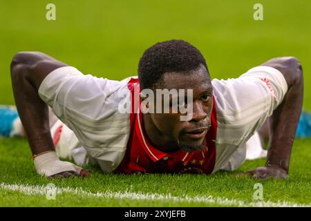 Amsterdam, Niederlande. August 2024. AMSTERDAM, NIEDERLANDE - 29. AUGUST: Brian Brobbey vom AFC Ajax während des Play-offs zwischen AFC Ajax und Jagiellonia Bialystok in der Johan Cruijff Arena am 29. August 2024 in Amsterdam. (Foto: Peter Lous/Orange Pictures) Credit: dpa/Alamy Live News Stockfoto