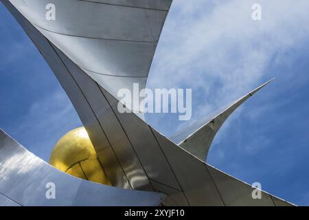 Skulptur in der Prager Straße in Dresden Stockfoto