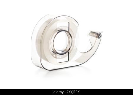 Scotch Tape Dispenser isoliert auf weißem Hintergrund. Stockfoto