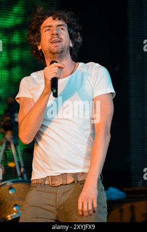 Gary Lightbody - Snow Patrol, V2012, Hylands Park, Chelmsford, Essex, Großbritannien - 19. August 2012 Stockfoto