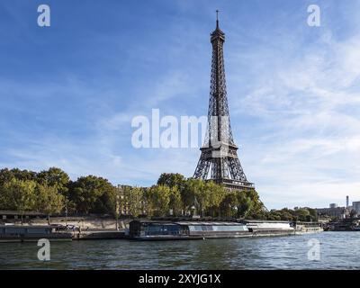 Blick auf den Eiffelturm in Paris, Frankreich, Europa Stockfoto
