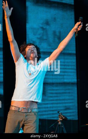 Gary Lightbody - Snow Patrol, V2012, Hylands Park, Chelmsford, Essex, Großbritannien - 19. August 2012 Stockfoto