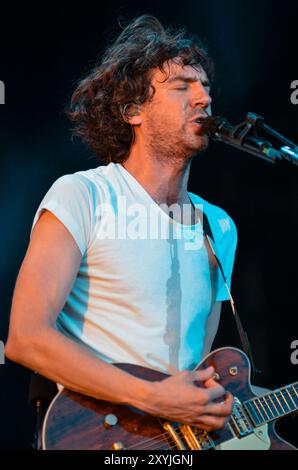 Gary Lightbody - Snow Patrol, V2012, Hylands Park, Chelmsford, Essex, Großbritannien - 19. August 2012 Stockfoto