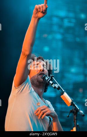 Gary Lightbody - Snow Patrol, V2012, Hylands Park, Chelmsford, Essex, Großbritannien - 19. August 2012 Stockfoto