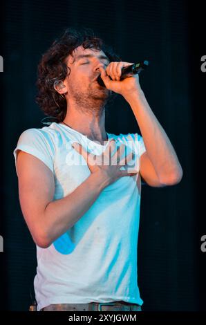 Gary Lightbody - Snow Patrol, V2012, Hylands Park, Chelmsford, Essex, Großbritannien - 19. August 2012 Stockfoto