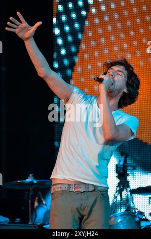 Gary Lightbody - Snow Patrol, V2012, Hylands Park, Chelmsford, Essex, Großbritannien - 19. August 2012 Stockfoto