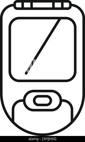 Einfaches Symbol eines Elektrorasierers mit einer Taste, das das Konzept der Haarentfernung darstellt Stock Vektor