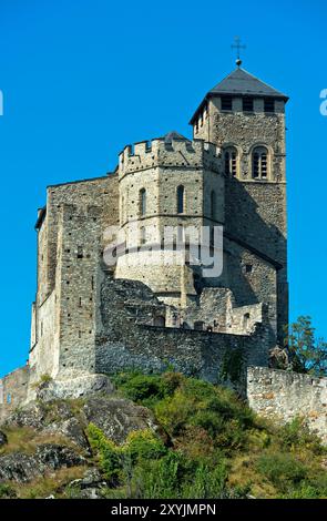 Basilika Valere, Basilique de Valère, Sion, Wallis, Schweiz Stockfoto