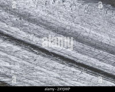 Detail des Aletschgletschers Stockfoto