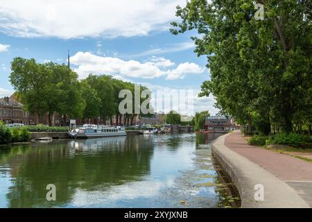 Der Fluss Somme in Amiens, Somme, Picardy, Frankreich Stockfoto