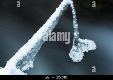 Eisbedeckte Niederlassung, Gaellivare, Norrbotten, Lappland, Schweden, November 2015, Europa Stockfoto
