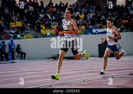 Lima, Peru. August 2024. Der belgische Simon Jeukenne wurde während des 3000-m-Rennens der Männer bei den U20-Weltmeisterschaften in der Leichtathletik am Donnerstag, den 29. August 2024, in Lima, Peru gezeigt. Die Weltmeisterschaften finden vom 27. Bis 31. August statt. BELGA PHOTO SONYA MALETER Credit: Belga News Agency/Alamy Live News Stockfoto