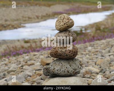 Steintürme aus Lavasteinen Stockfoto