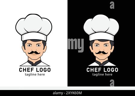 Cartoon Chef Logo Illustration Home Catering Service Logo Stock Vektor