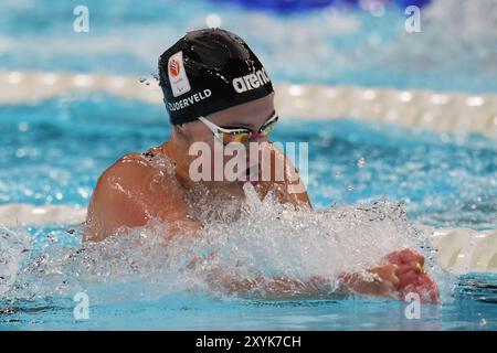 Nanterre, Frankreich. 30. August 2024. NANTERRE, FRANKREICH - AUGUST 30: Teilnahme am 100-m-Brustschlag der Frauen - Vorläufe am 2. Tag des Para Schwimmens - Paralympische Sommerspiele 2024 in Paris La Defense Arena am 30. August 2024 in Nanterre, Frankreich. (Foto von Patrick Goosen/BSR Agency) Credit: BSR Agency/Alamy Live News Stockfoto